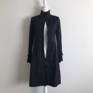 Anthropologie Wool Blended Black Striped Jacket